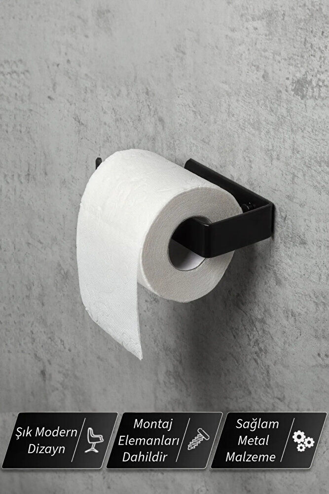 Yapışkanlı Tuvalet Kağıtlığı - Dekoratif Banyo Askısı Peçetelik