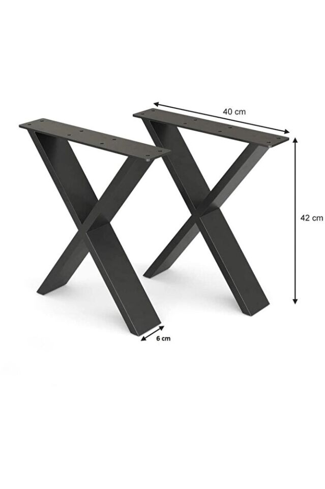 Metal Bank-sehpa-orta Sehpa Ayağı 2 Adet Ayak 42 Cm Mobilya Ayağı