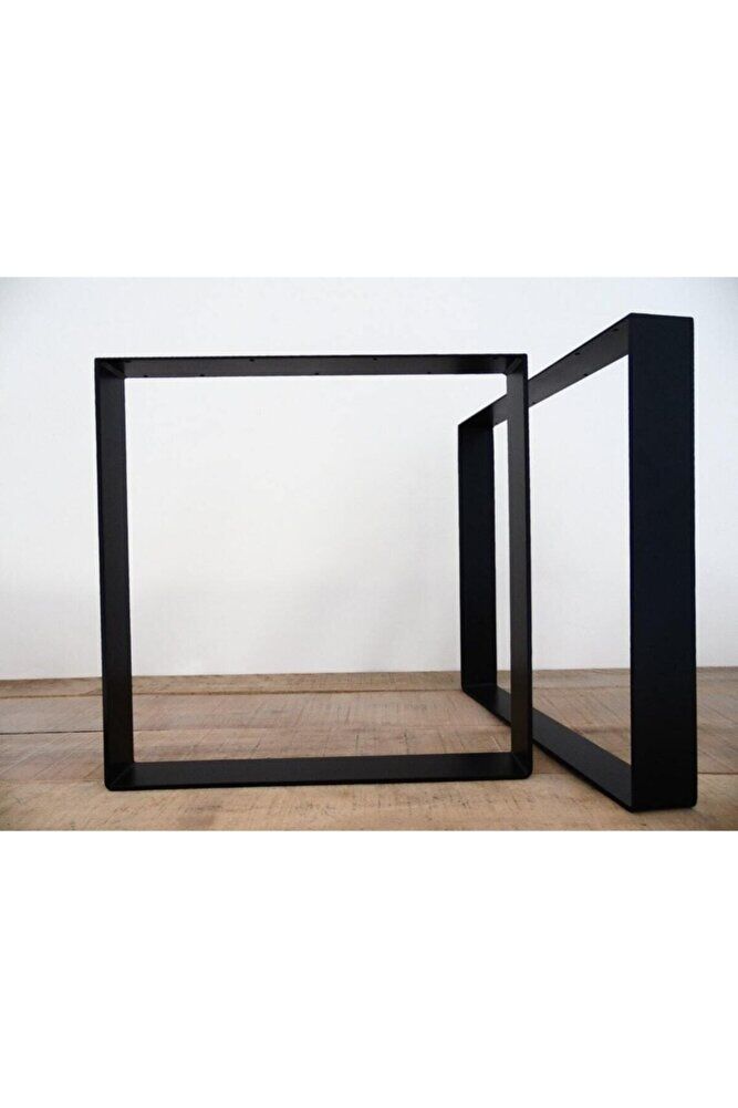 Kare Lama Metal Siyah Ayak Masa Ayağı