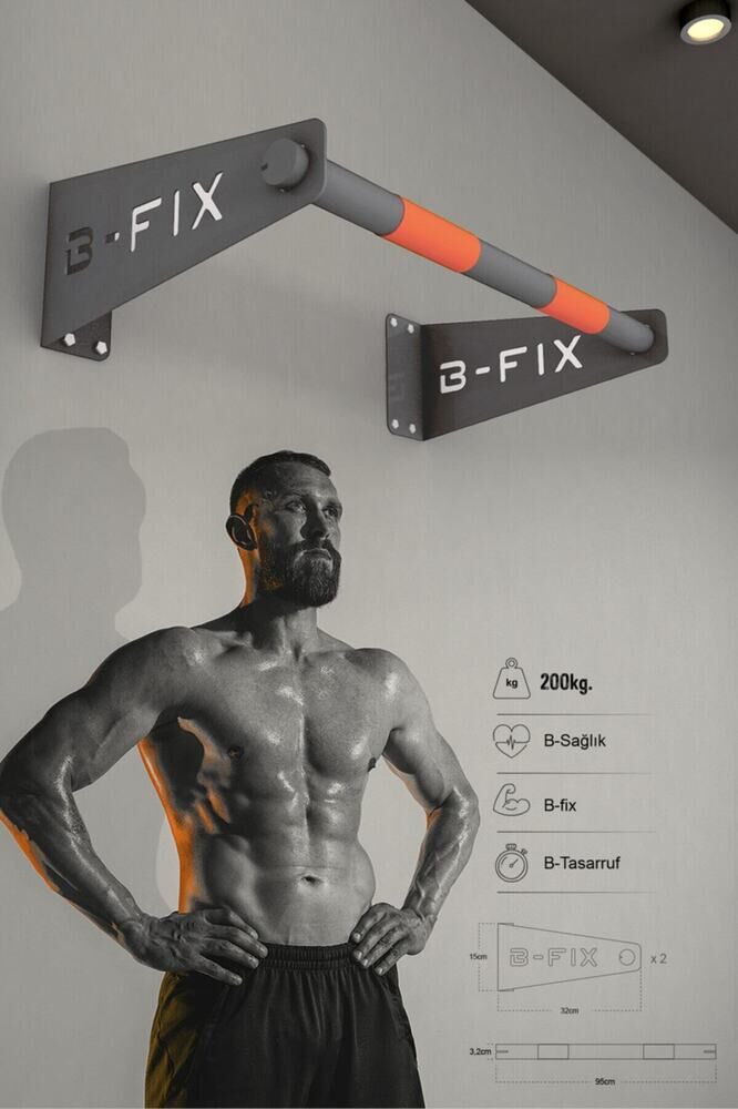 Barfiks Aleti - Barfiks Demiri - Barfix Çubuğu (Siyah)