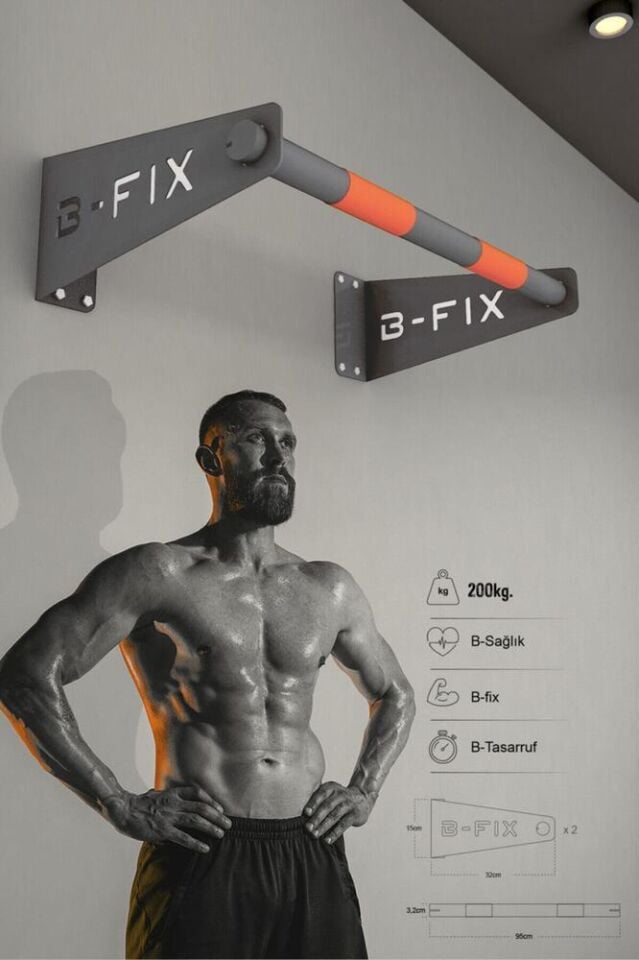 Barfiks Aleti - Barfiks Demiri - Barfix Çubuğu (Siyah)