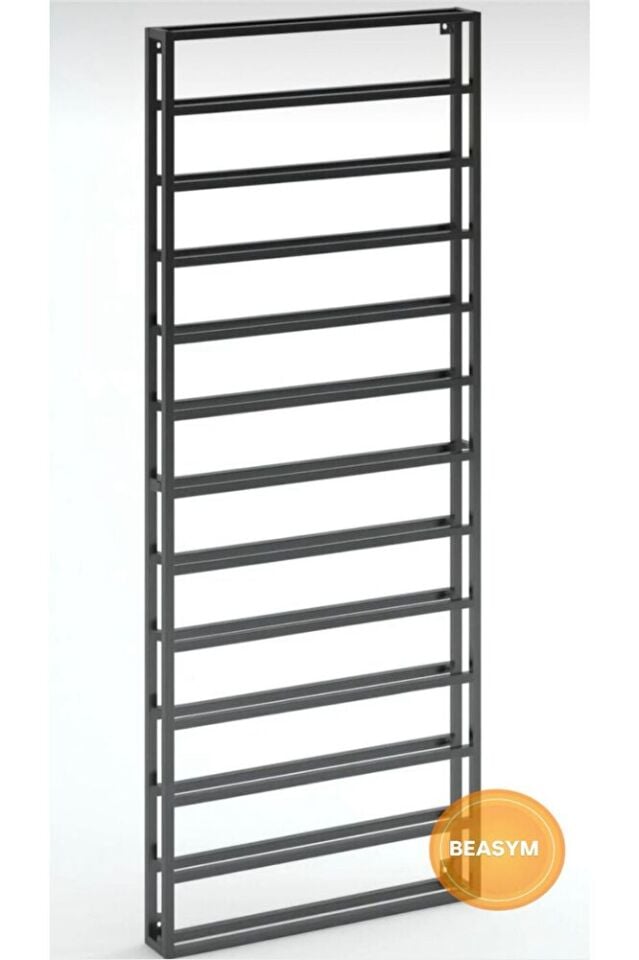 Duvara Monte 10 Katlı Şarap Rafı Metal Şaraplık