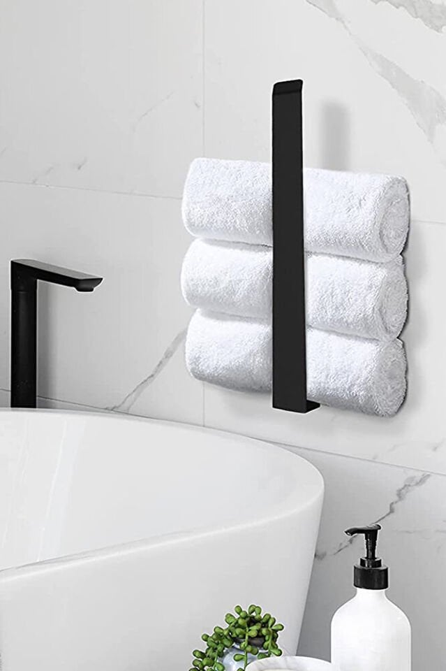 El Havluluk, Siyah Havluluk Banyo Için Kendinden Yapışkanlı Havlu Askısı, Kağıt Havluluk