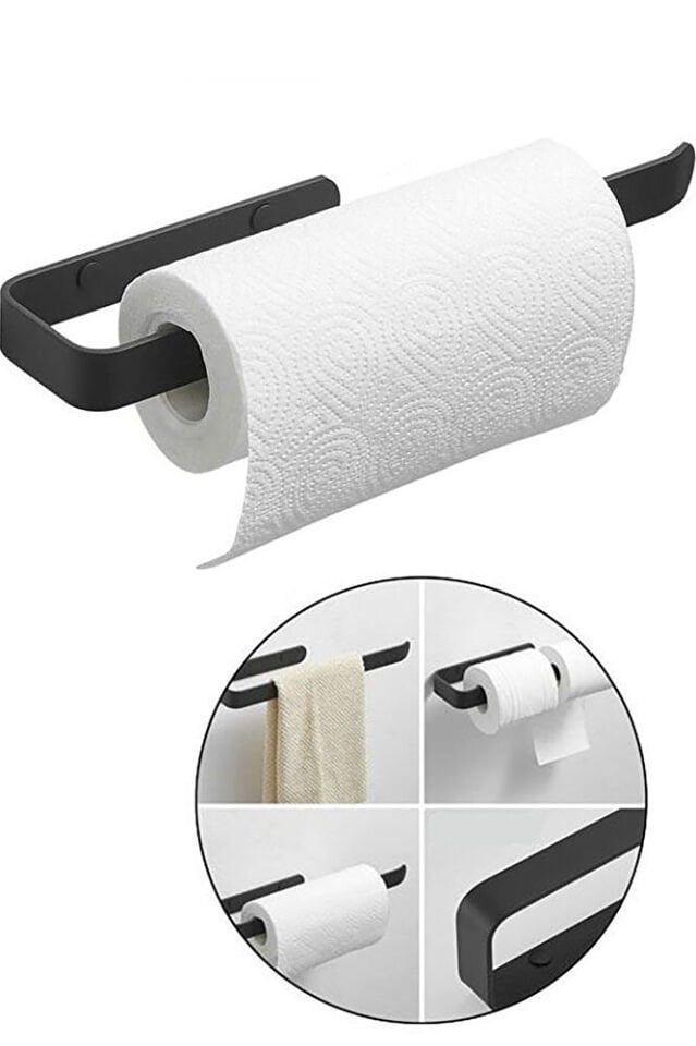 El Havluluk, Siyah Havluluk Banyo Için Kendinden Yapışkanlı Havlu Askısı, Kağıt Havluluk