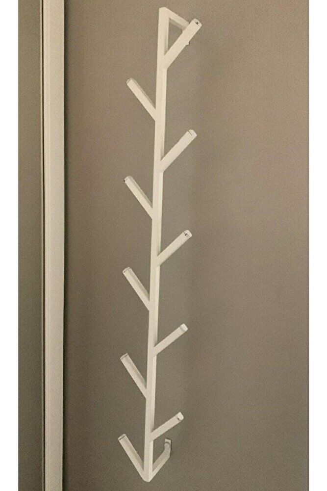 Fidan Metal Antre Çanta ,banyo Bornoz Ve Havlu Askılık (7 ASKILI - 75CM) - BEYAZ