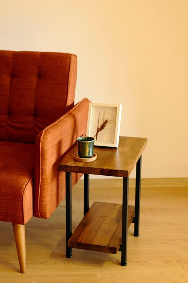 Metal Bank-sehpa-yan Sehpa Ayağı 2 Adet Ayak 42 Cm Mobilya Ayağı