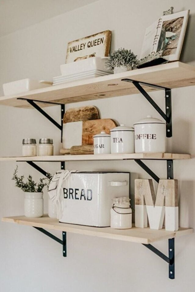 Ağır Yük Raf Altı Ayak Raf Tutucu Destekli L Demir 33 X 50 Cm Siyah Montaj Aparatı (2 ADET)