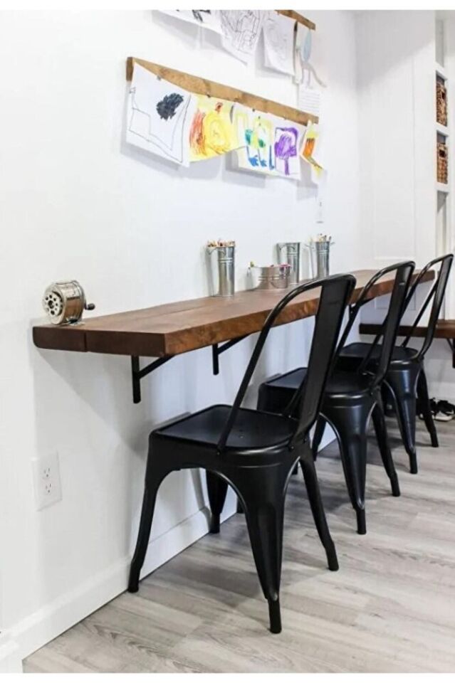 Ağır Yük Raf Altı Ayak Raf Tutucu Destekli L Demir 33 X 50 Cm Siyah Montaj Aparatı (4 ADET)