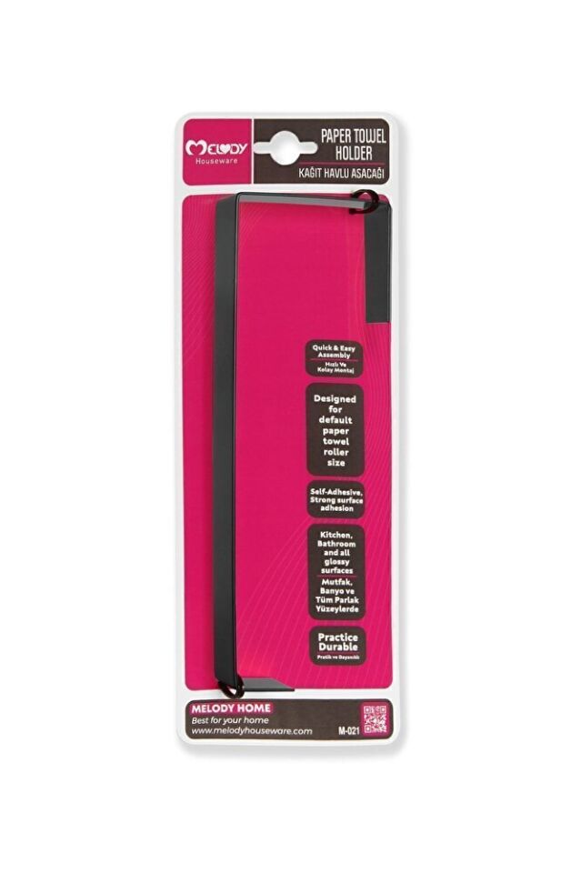 Melody Houseware Kağıt Havluluk, Peçetelik Yapışkanlı-vidalı Metal Peçetelik