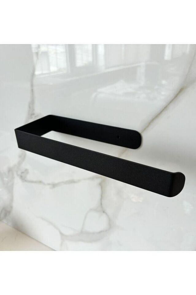 Metal Kağıt Havluluk Havlu Askısı Tutucu Duvara Bantla Monte Dolaba Asılabilir 26,5x7x3 Cm