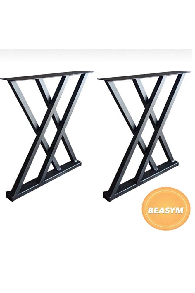 Sehpa Ayağı Masif Ahşap Kütük Orta Sehpa Ayakları Metal Ayak